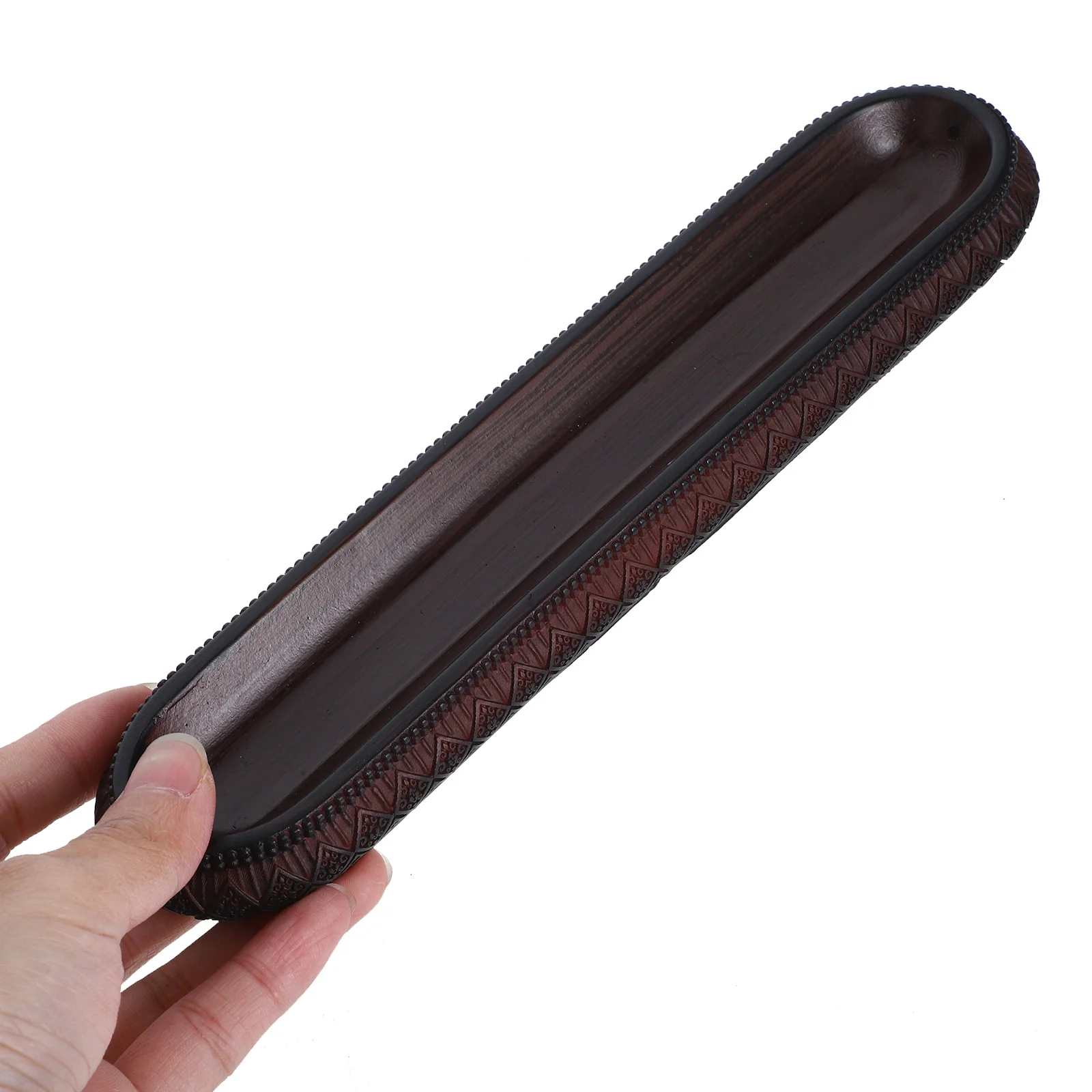 

Incense Tray Aromatherapy Burner Base Holder Insence Stick Steam Censer Brown Resin Charcoal