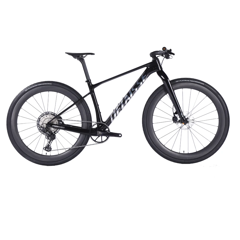 Bicicleta de Montaña XC Trail Hardtail, Material de Fibra de Carbono, Frenos de Disco Hidráulicos, Cuerpo Ligero para Ciclismo de Montaña al Aire Libre