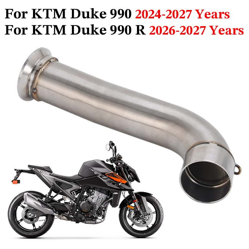 Slip On For KTM Duke 990 R 2024 2025 2026 2027 Motorcycle Exhaust Escape Modified  Middle Link Pipe Connect Original Muffler