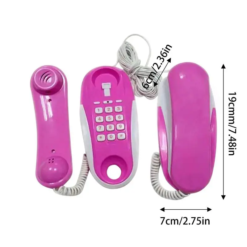 Kids Walkie Talkie Phone Learning Toy Realistic Phone Intercom Cell Phone Can Real Talk With 23Ft Phone Line Boy Girl Play House