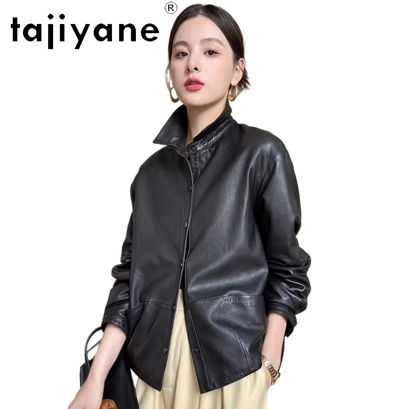TAJIYANE Women's Sheepskin Leather Jackets Short Casual Coat High Quality Genuine Leather Jacket 2026 Autumn Woman Clothes 신상아우터