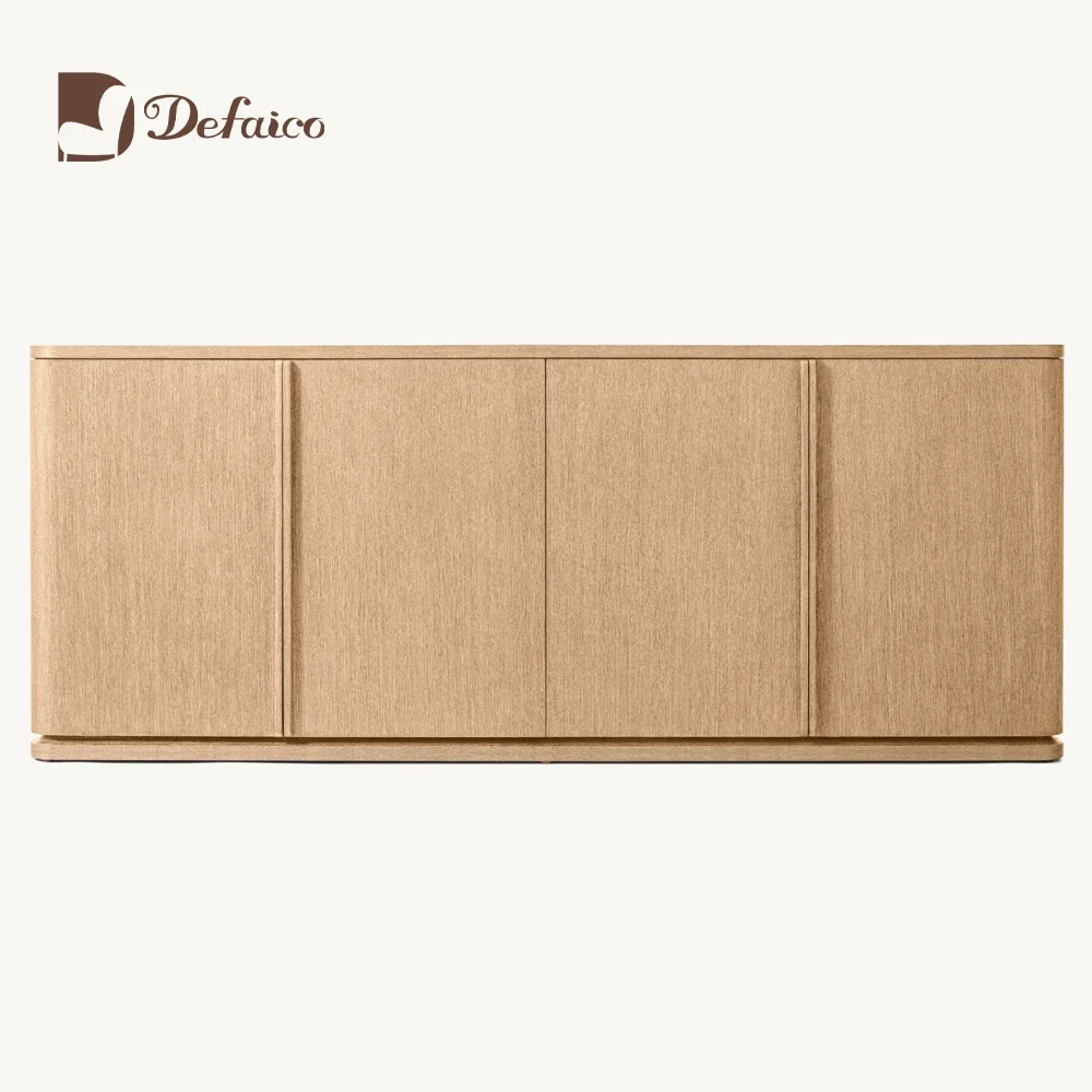 

American Style Oak Wood 4 Doors Sideboard Cabinet Sideboard for Dining Room