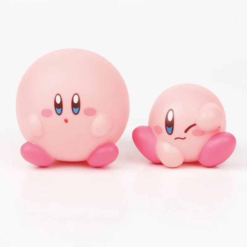 Kawaii Anime Kirby Figures Pink Kirby Waddle Dee Doo Cupid Doughnut Kirby Collect Mini Toys Dolls Action Toy Birthday Girl Gifts