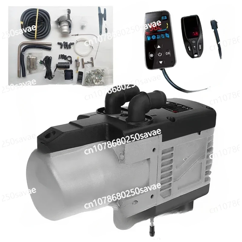 12V Plumbing Gasoline Parking Heater 5KW Diesel Engine Preheater Two-way Remote Control Small Water Tank Boiler