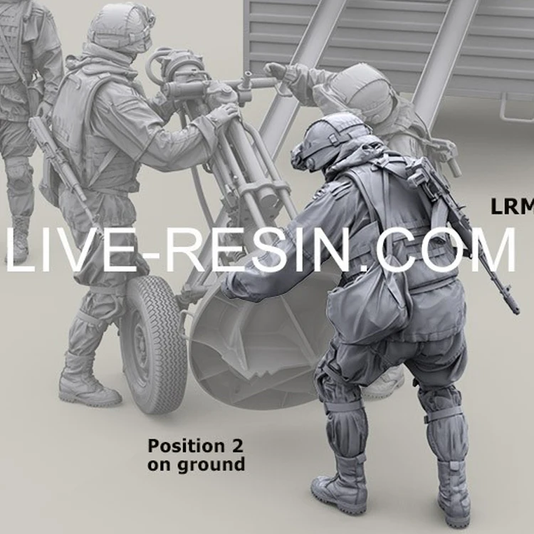 1/35 Resin Model figure GK Soldier, Russian Army Mortar Gunner set 3, Military theme, Unassembled and unpainted kit