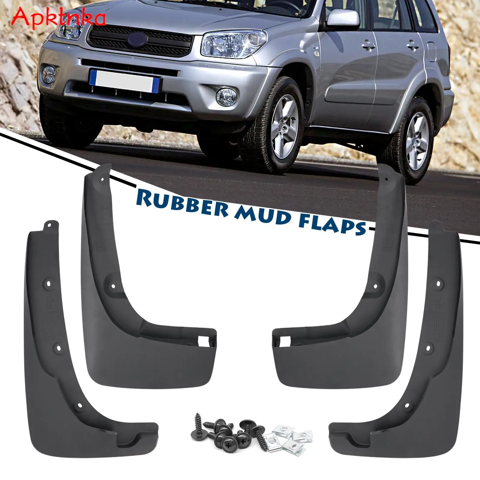 Apktnka 4x Mudguard For Toyota RAV4 XA20 2001~2005 Front Rear Mud Flaps Guard Splash Mudguard Car Accessories 2002 2003 2004