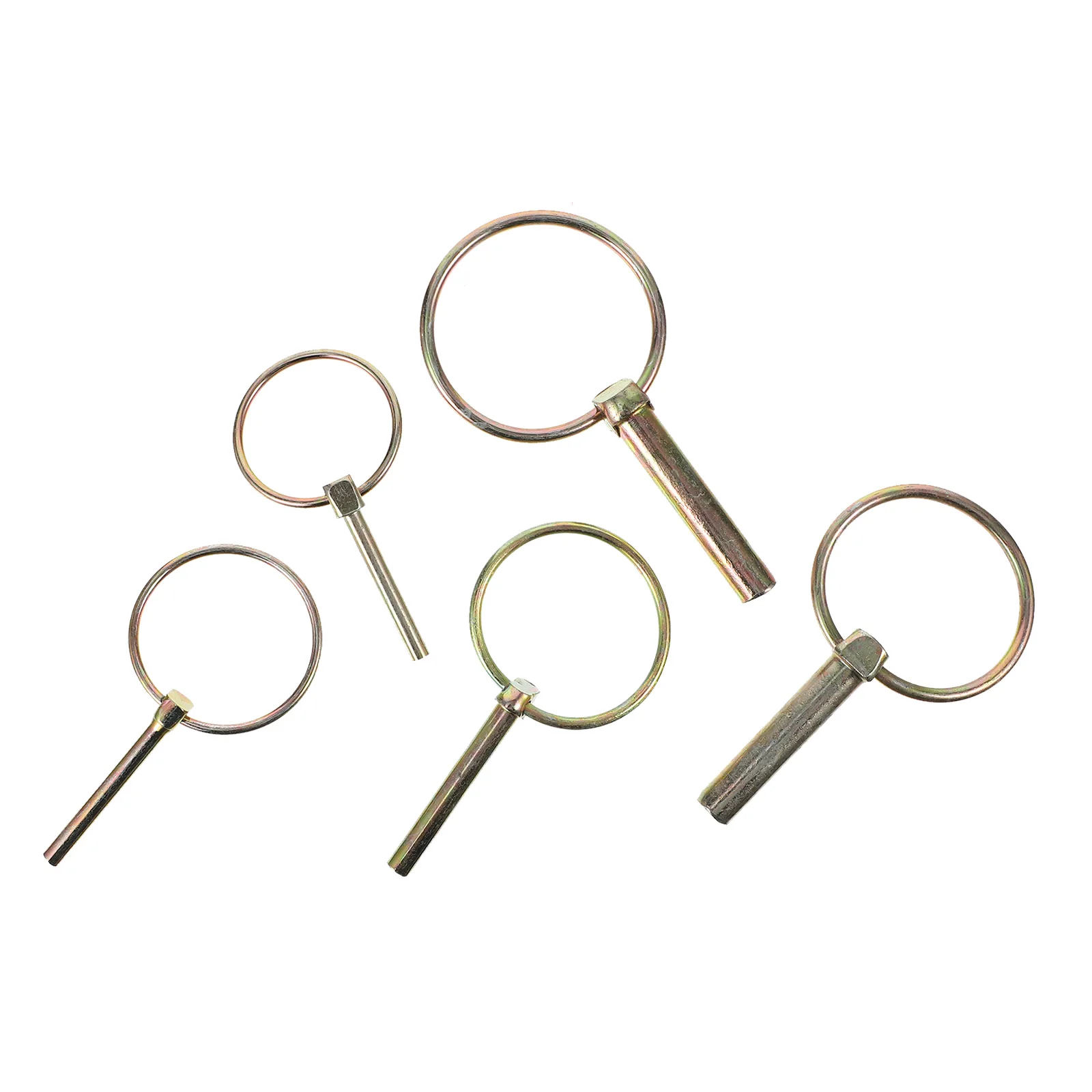 

10 Pcs Safety Pin Lock Dowels Fastener for Farm Tractors Suite Lynch with Ring Carbon Steel Assortment Kit Spring-Loaded Child