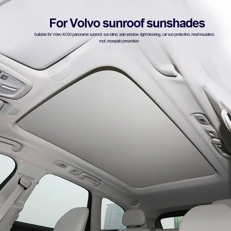 For Volvo XC60 panoramic sunroof, sunshade, side windows, sunscreen, heat insulation, roof, mosquito repellent 2018-2023