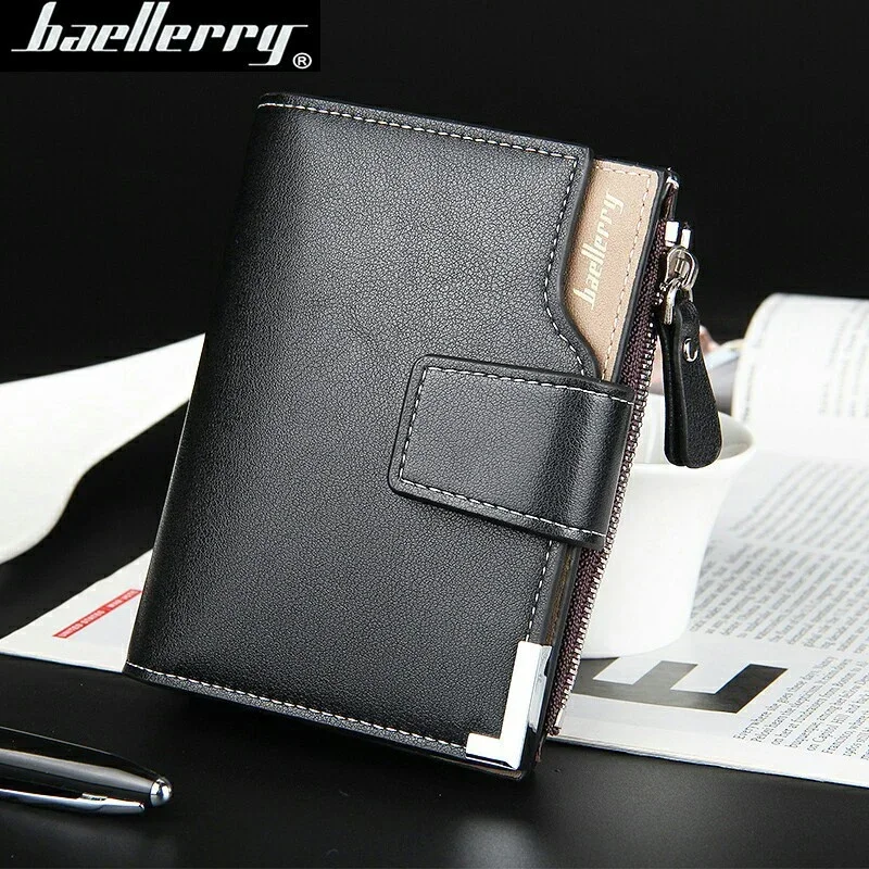 

New fashion brand Wallet men leather men wallets purse short male clutch leather wallet mens money bag quality guarantee