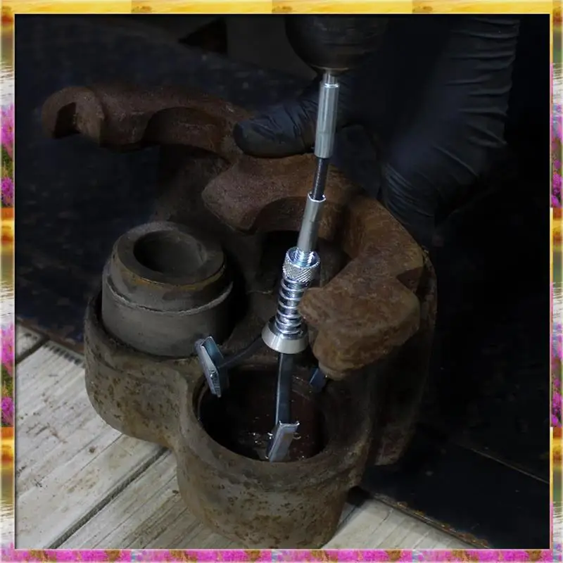 ABSU Small Brake Cylinder Hone Tool - Engine Cylinder Hone Deglazer Piston Honing With 3Pc Stone 220 Grit