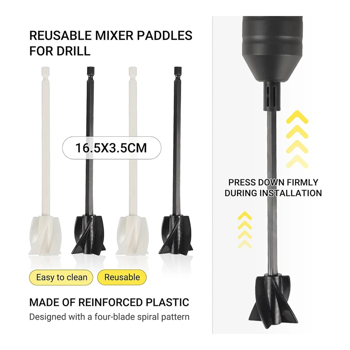 ชุดเครื่องผสมอีพอกซี่เรซินไร้สายแบบไฟฟ้าเครื่องผสมเรซินมือแบบชาร์จไฟได้สำหรับอีพอกซีเรซิน4อันสำหรับงานฝีมือ DIY