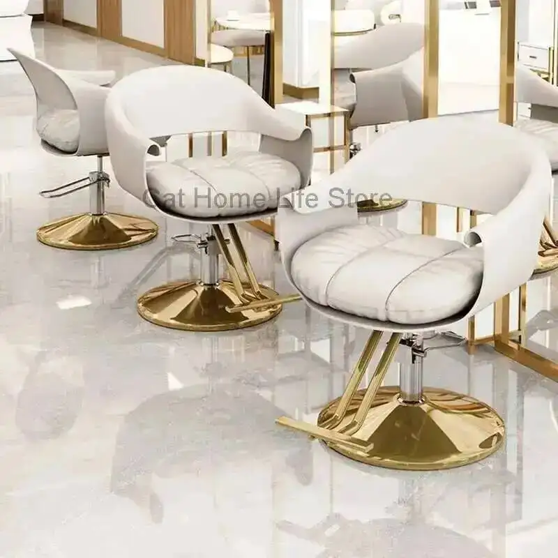 Armchairs Chair Saloon Barber Professional Promotion Machines Wheel Swivel Vanity Chairs Nail Salon Eyelash Luxury Makeup Tilted
