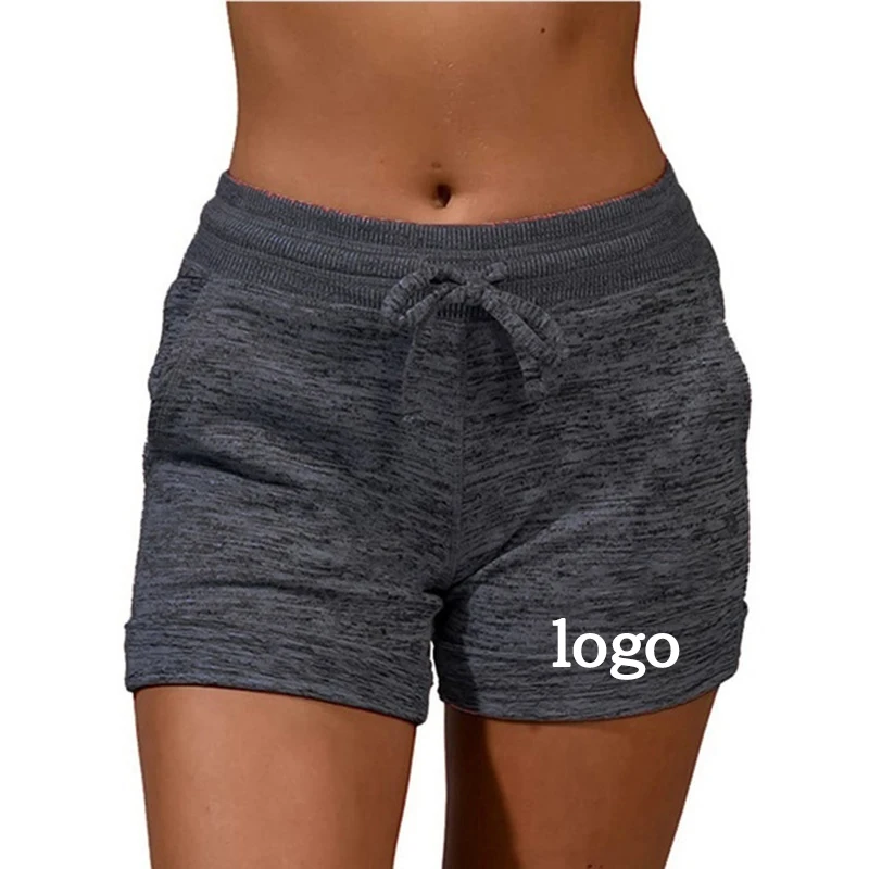 DIY Impressão Mulheres Shorts Verão Secagem Rápida Cintura Alta Cordão Bolsos Sports Oversize Feminino Sweatpants Plus Size