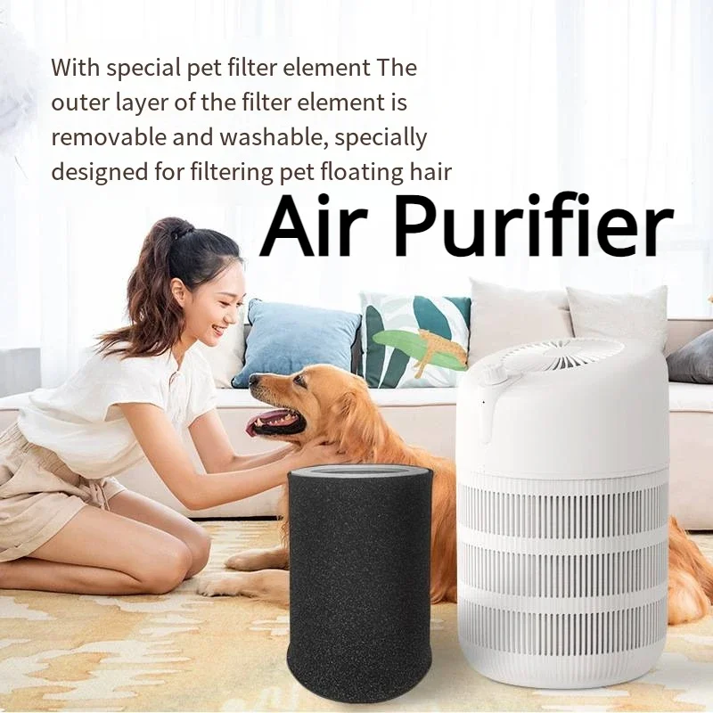 2024 New Household Pet Negative Ion Air Purification Indoor Filter Hair Allergen UV Cat and Dog Pet Air Purification