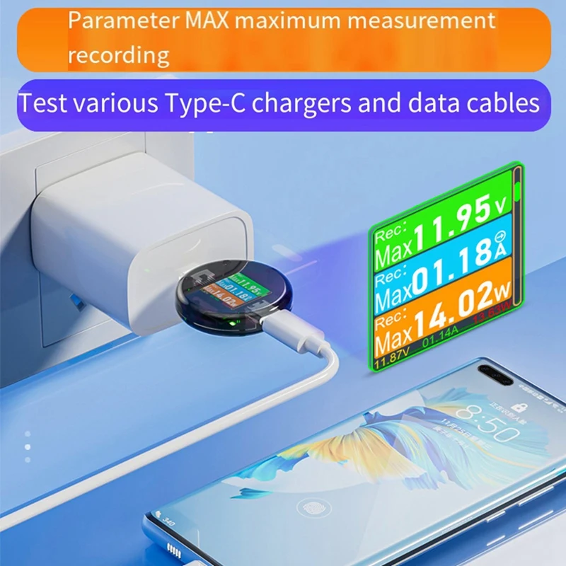 Pendeteksi tegangan Digital, Ammeter daya Bank kapasitas, detektor Amper, USB Tester tipe-c PD 48V, suku cadang pengganti