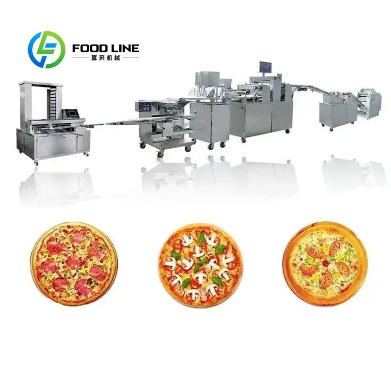 Multifunctional Automatic Dough Press Pizza Production Line Industrial Equipment For Restaurant Bakery