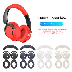 Geschikt voor 1MORE SonoFlow-hoofdtelefoon Siliconen beschermhoes Schone en comfortabele hoofdband / oorkussens / shell-hoes
