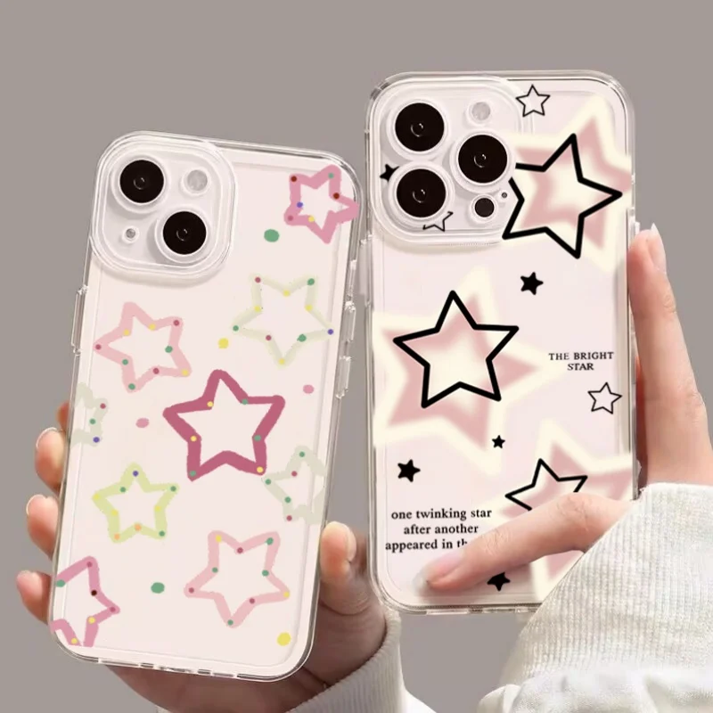 Casing Ponsel Pola Bintang Flash Lucu untuk Realme 9 9i 10 11 12 Pro Plus 3 5 Pro OPPO A1K A79 A93 A94 A73 A37 F7 F9 F11 Pro Sampul