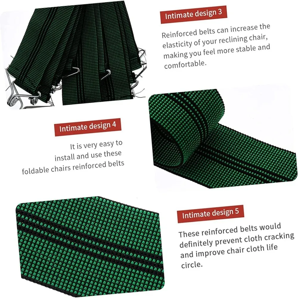 サンラウンジャーチェア用ユニバーサル弾性ロープ8本、パティオデッキゼロ重力ガーデンリクライニングチェア用交換用弾性コード