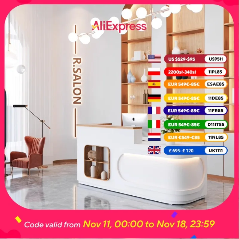 

Aesthetics Display Reception Desks Beauty White Computer White Reception Desks Modern Business Empfangs Tresen Furniture