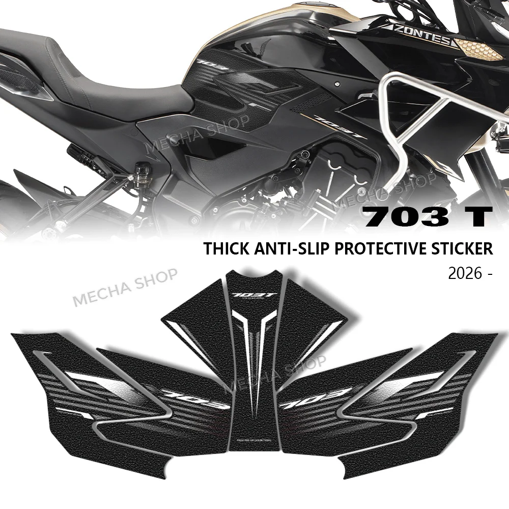 

For ZONTES 703T 703 T 2026 Motorcycle Fuel Tank Stickers Scratch-resistant Protective Stickers