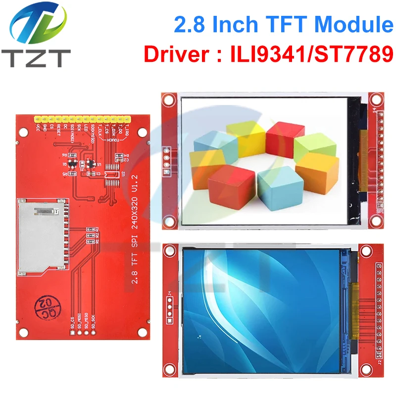 Imagem -06 - Tzt Lcd Serial Port Module para Arduino 2.8 240x320 Spi Tft Pcb Micro sd Ili9341 St77v 5v 3.3v 2.8 Display Led