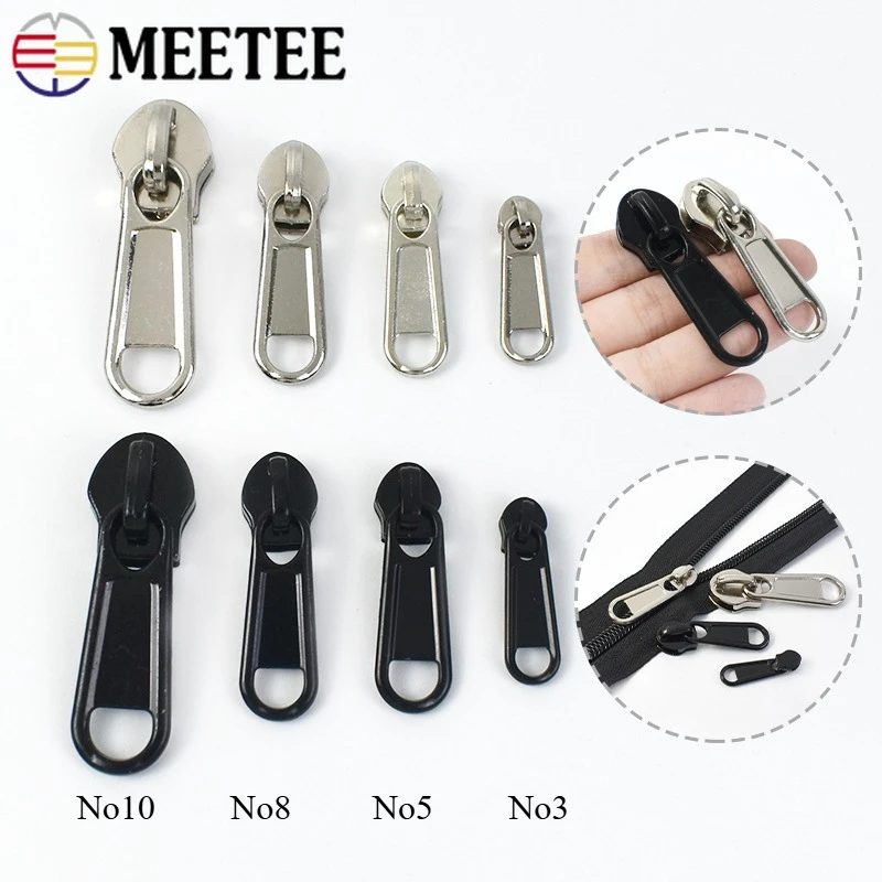 

10/30/50Pcs 3# 5# 8# 10# Nylon Zipper Slider Bag Clothes Zip Puller Pocket Zippers Replacement Repair Kit DIY Sewing Accessories