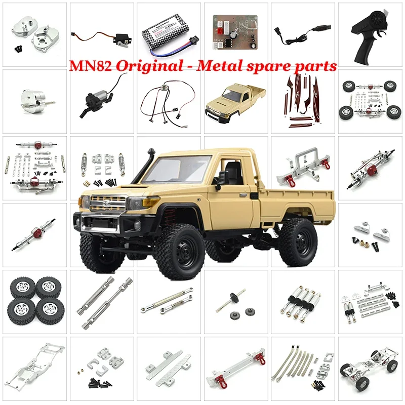 

RCGOFOLLOW MN82 LC79 MN78 1/12 RC Car Parts Aluminum Alloy Front Rear Portal Axle Upgrade and Modification Vulnerable DIY Kits