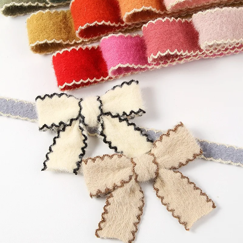 

Thick Cotton Fur Stitched Ribbon Plush For Handmade Diy Bow Headdress Hairpin Clothing Trim Tape
