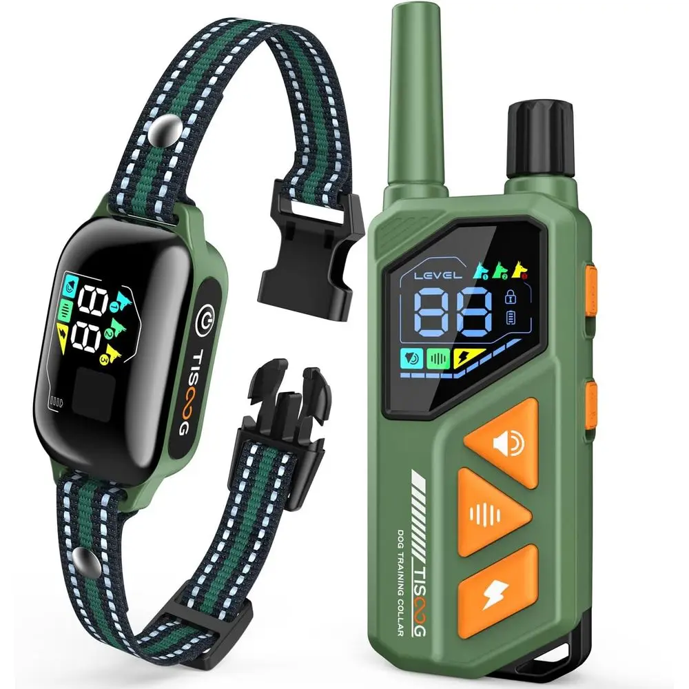 

Электронный ошейник для дрессировки собак с пультом ДУ, водонепроницаемый (IPX7), 4 режима тренировки, защита от несанкционированного использования, перезаряжаемый.