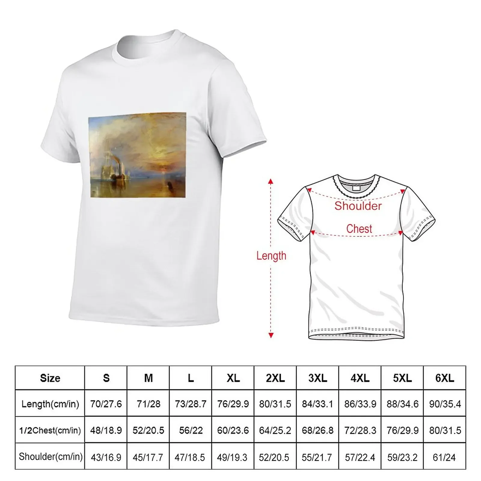 The Fighting Temeraire by J. M. W. Turner (1838) T-Shirt anime clothes Aesthetic clothing customs t shirts for men cotton