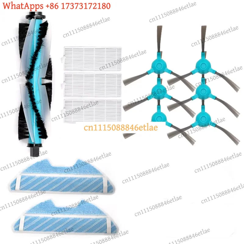 Mop Cloth HEPA Filter Main Roller Side Brush for Cecotec Conga 1390 1290 Robot Vacuum, Replacement Parts