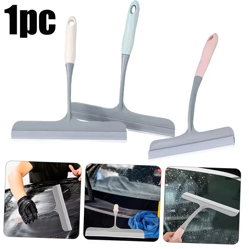 Silicone Scraper Wiper Durable For Window Glass Shower Door Kitchen Countertops Multi-Surface Car Glass Dewatering Cleaning Tool