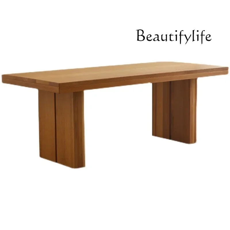 

C Скандинавский бытовой длинный стол, современный бревенчатый дизайнерский элитный средний антикварный новый