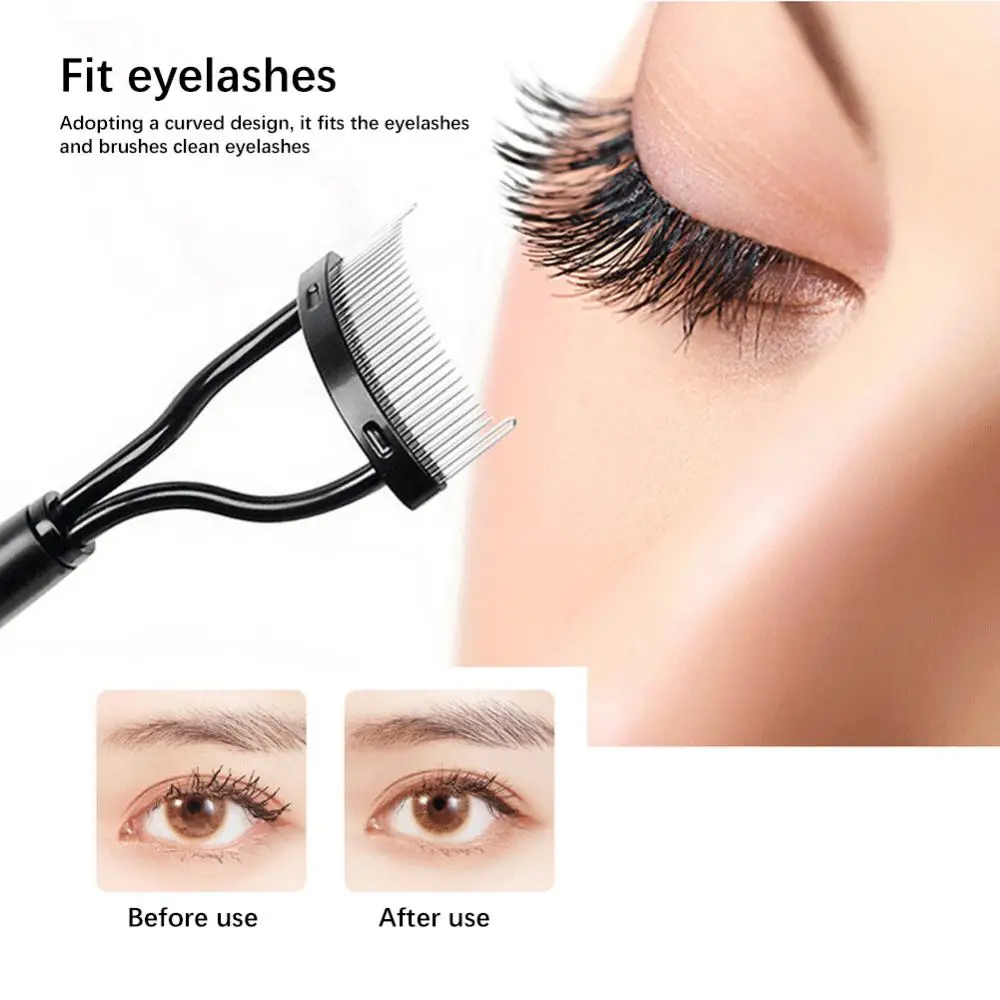 Wimpern zange Schönheit Make-up Wimpern Separator faltbare Metall Wimpern Pinsel Kamm Mascara Curl Schönheit Make-up Kosmetik-Tool