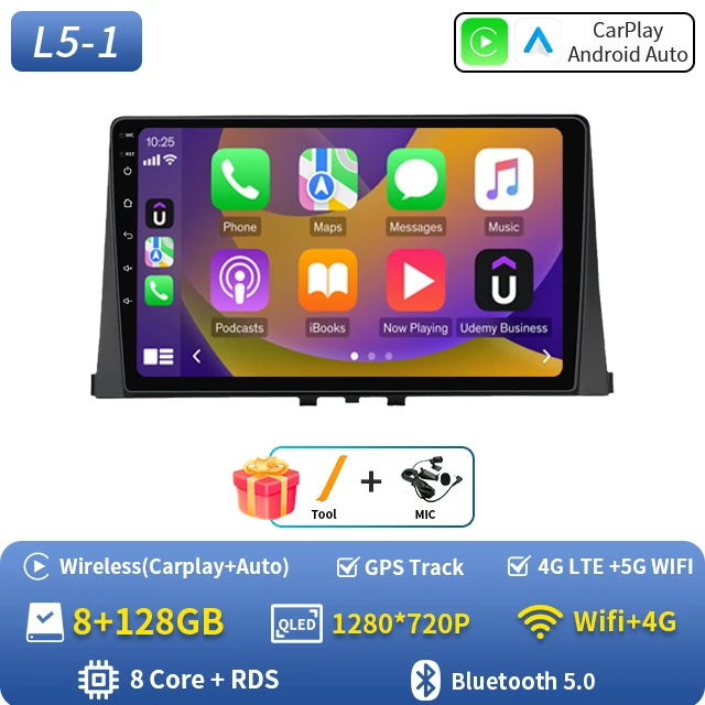 Android 16 Carplay Car Radio Stereo Multimedia Video Player For Citroen Berlingo 2019 Peugeot Partner Rifter 2020 For Opel Combo image 3