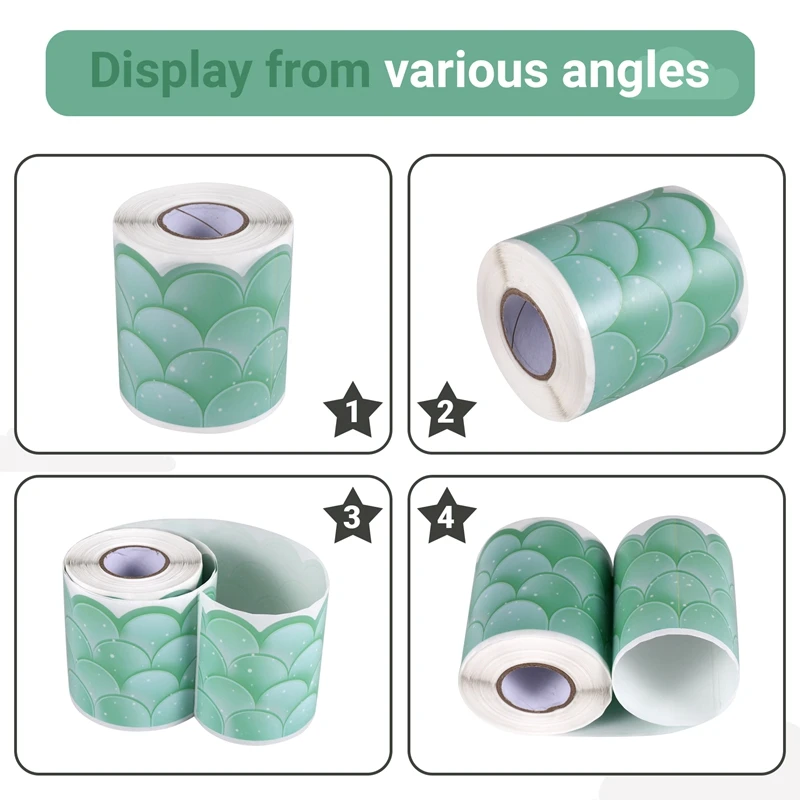 20 m Ombre-Jakobsmuscheln, Pinnwand-Ränder, gerade Regenbogen-Ränder, Dekoration für Klassenzimmer oder Zuhause, Schule