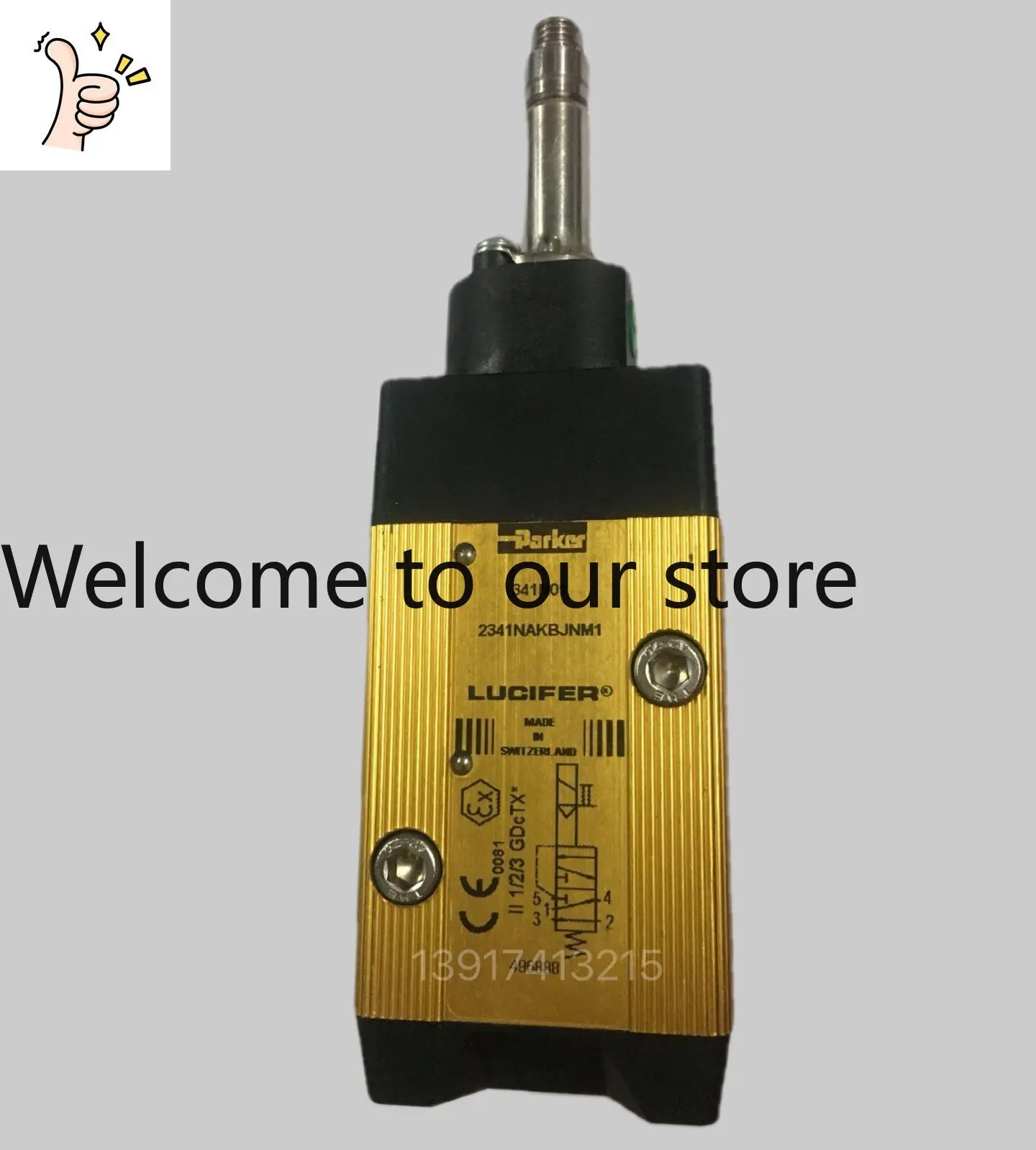 341N01 Parker Solenoid Valve, Brand New Genuine Parker 341 Series Gas