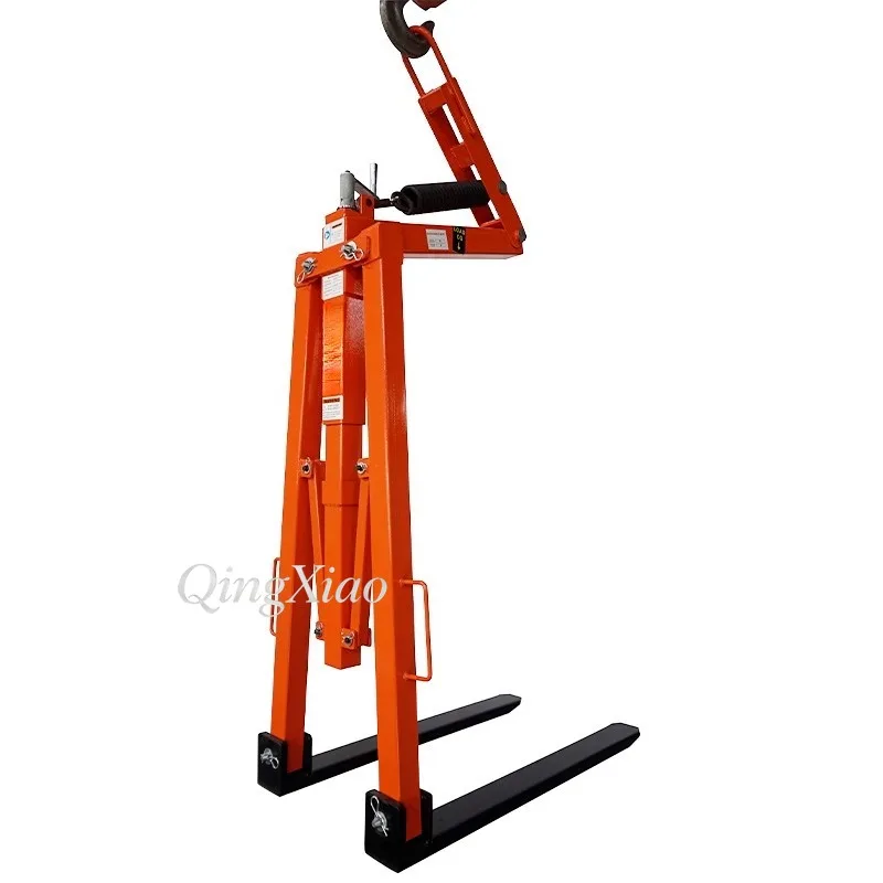 Adjustable Foldable Pallet Fork Lifting Hoist Hook Attachment For Warehouse Logistics Pallet Transport And Cargo Lifting Work