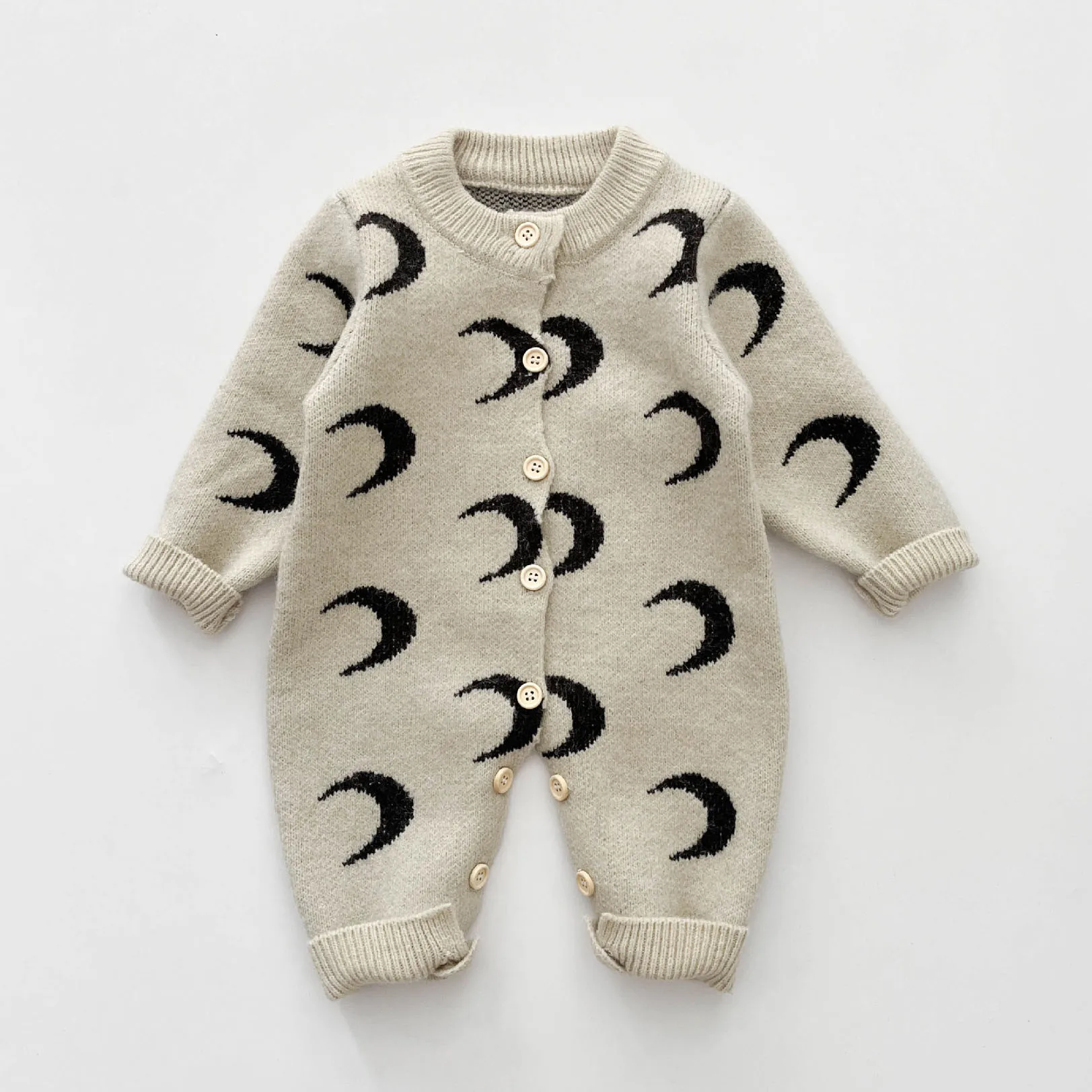 0-24M Newborn Kid Baby Boy Girl Winter Clothes Knit Sweater Baby Romper Thick Warm Jumpsuit Long Sleeve Knitwear Outfit