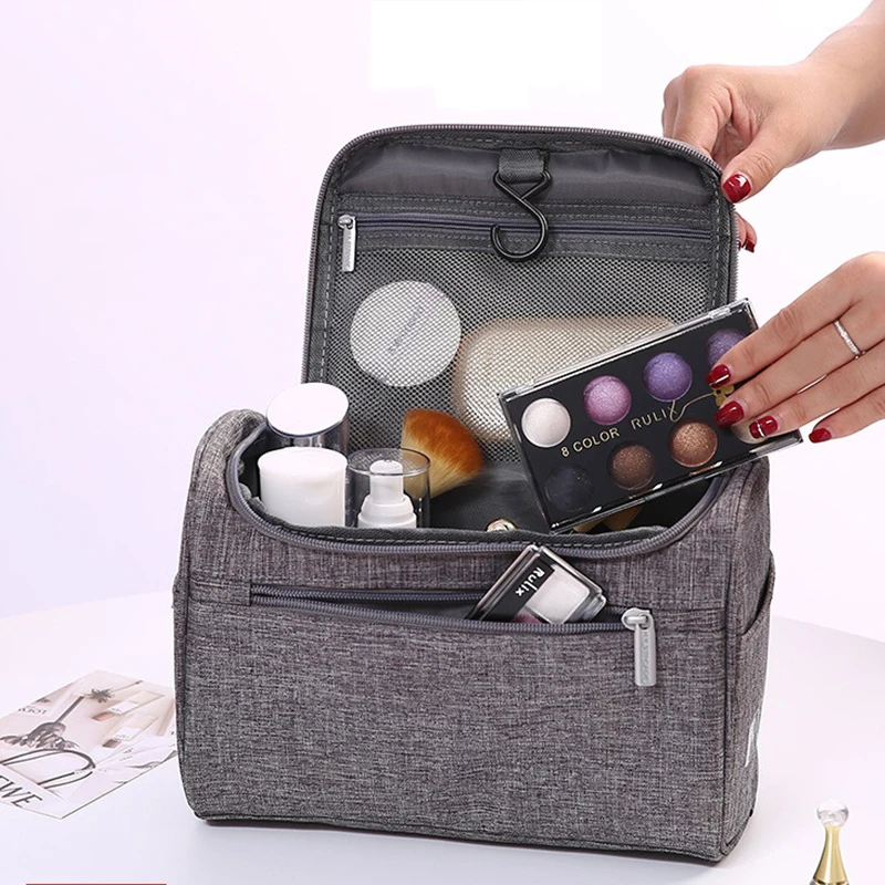 Bolsa de cosméticos colgante para hombre y mujer, neceser de viaje portátil, almacenamiento de artículos de tocador, organizador de maquillaje,