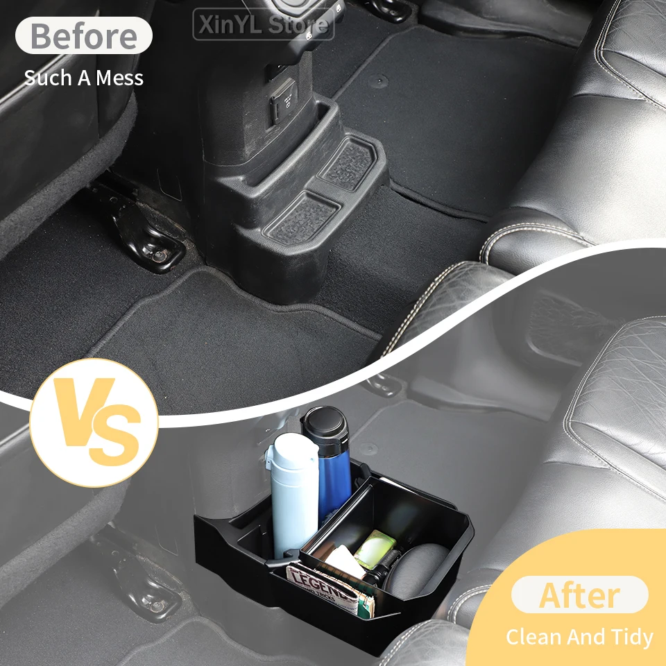 

2X Center Console Cup Holder Gear Shift Storage Box for Jeep Wrangler JL JT Gladiator 2018 Up Stowing Tidying Accessories