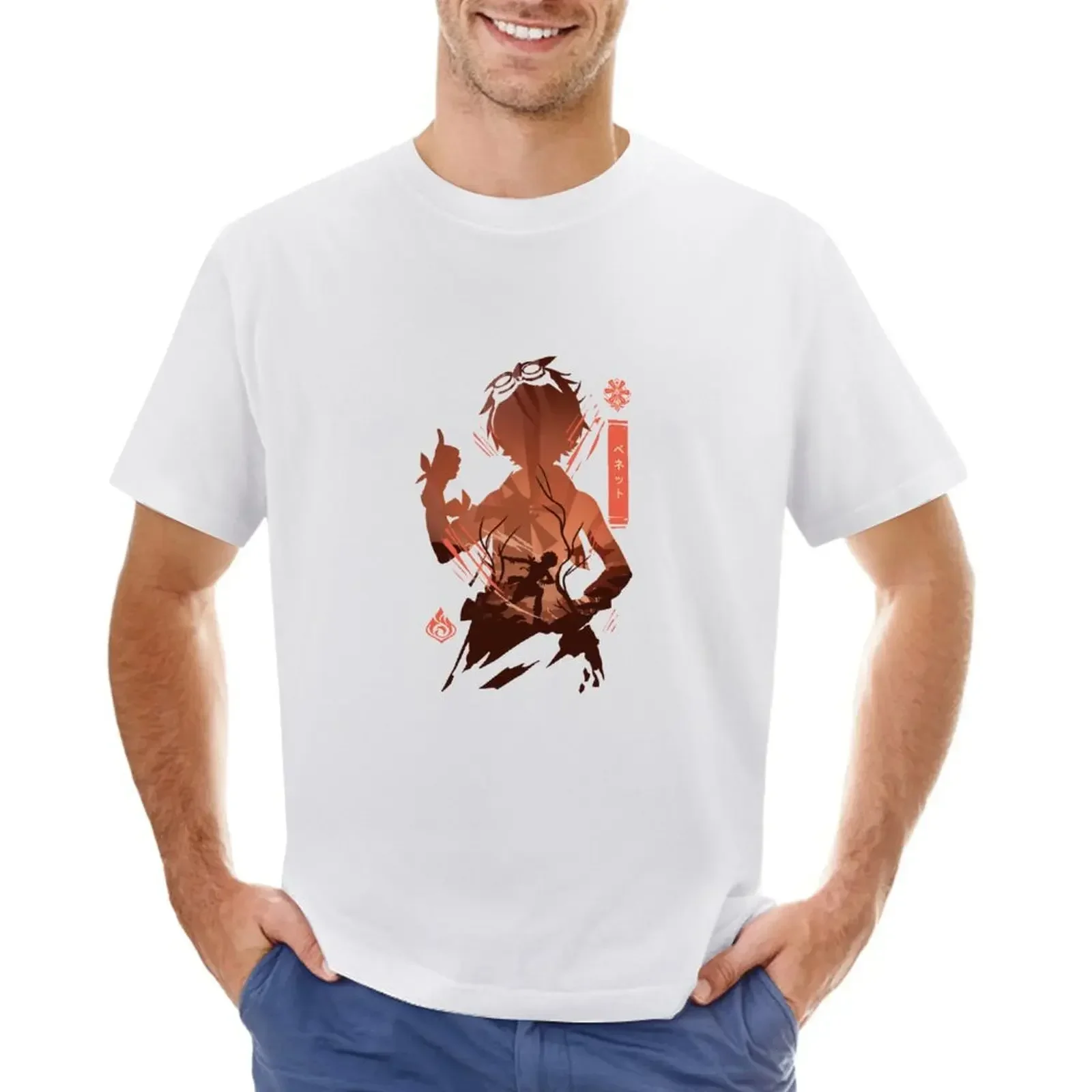 Bennett - Genshin Impact T-Shirt anime tshirt blue archive new edition shirts graphic sweat shirts, men