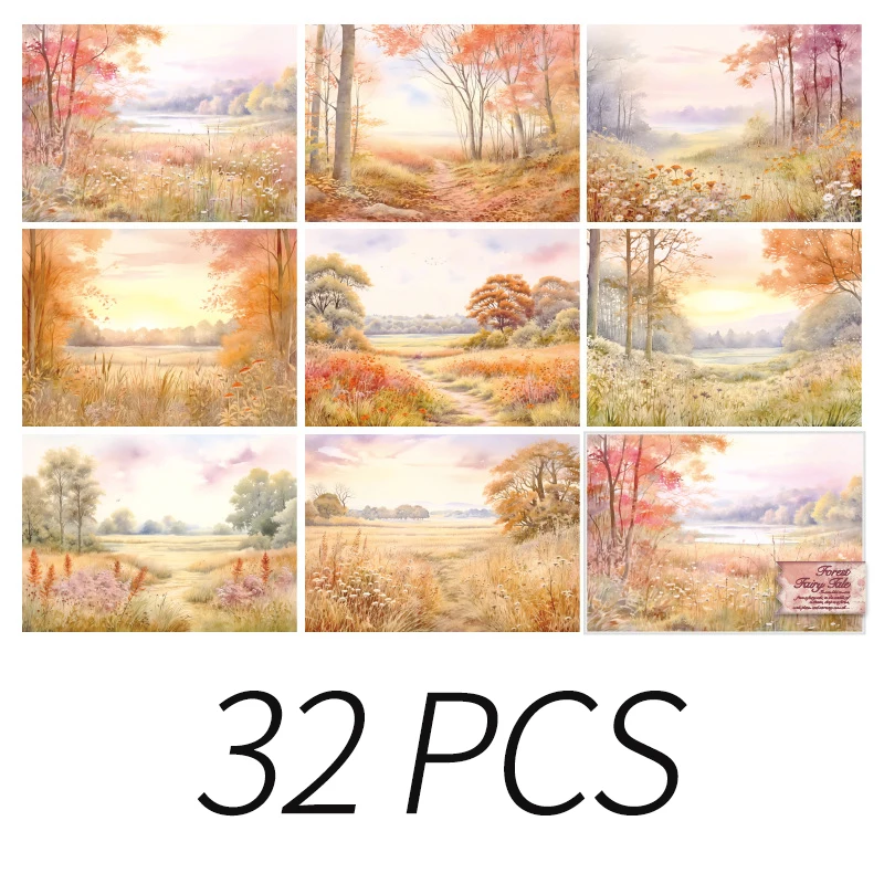 32 pcs/pack Large size Scrapbooking Material paper Vintage Decorative Diary Album Junk Journal Background paper