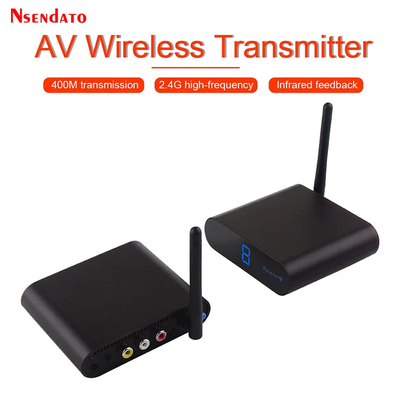 

Measy AV240 2.4G Wireless AV Transmitter Receiver Audio Video SD TV AV Signal Sender receiver Go Through Wall 400M / 1330FT