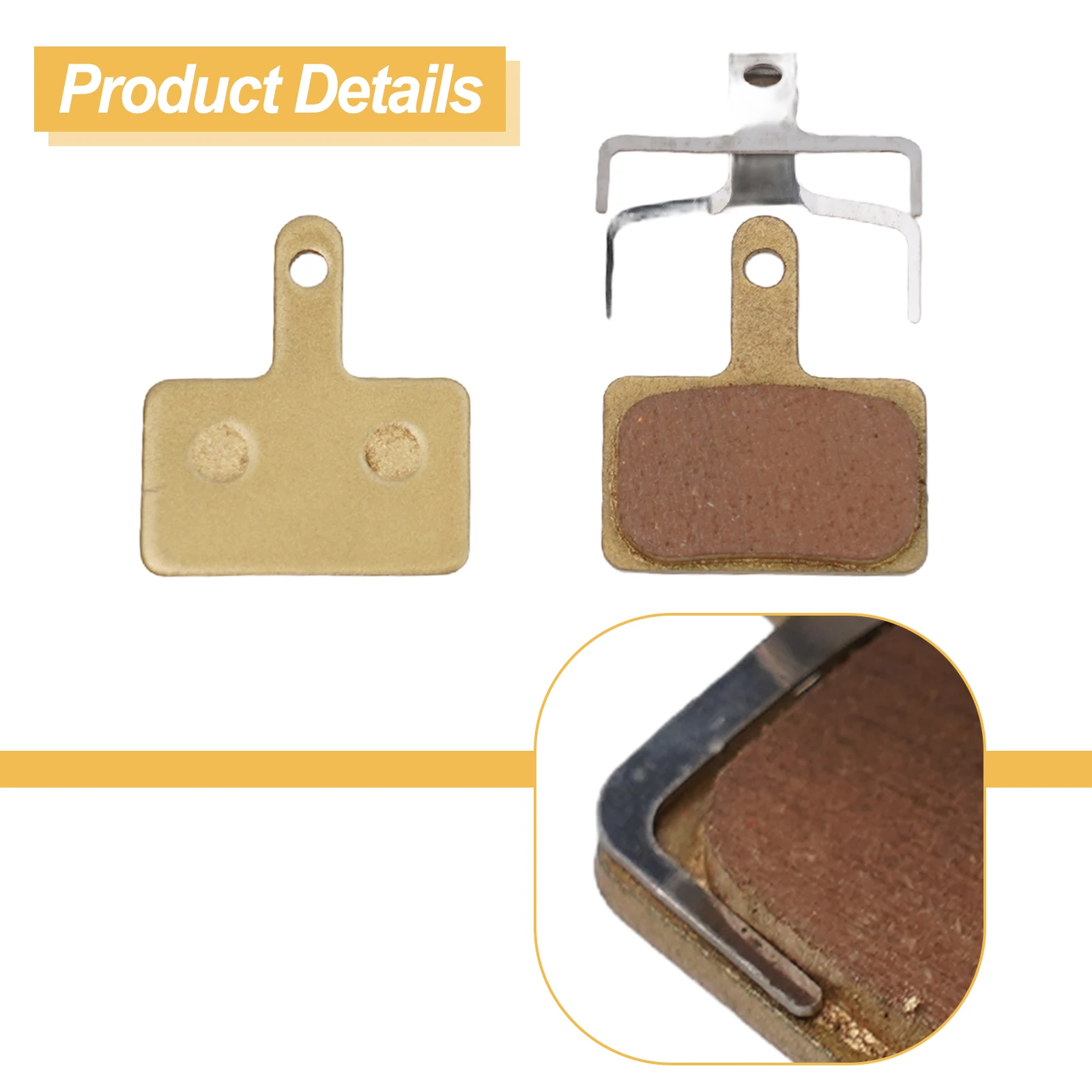 1 Pair Of Bicycle Metal Sintered Disc Brake Pads For -Shimano Deore - B01S B01 Good Heat Dissipation Low Noise Cycling Part