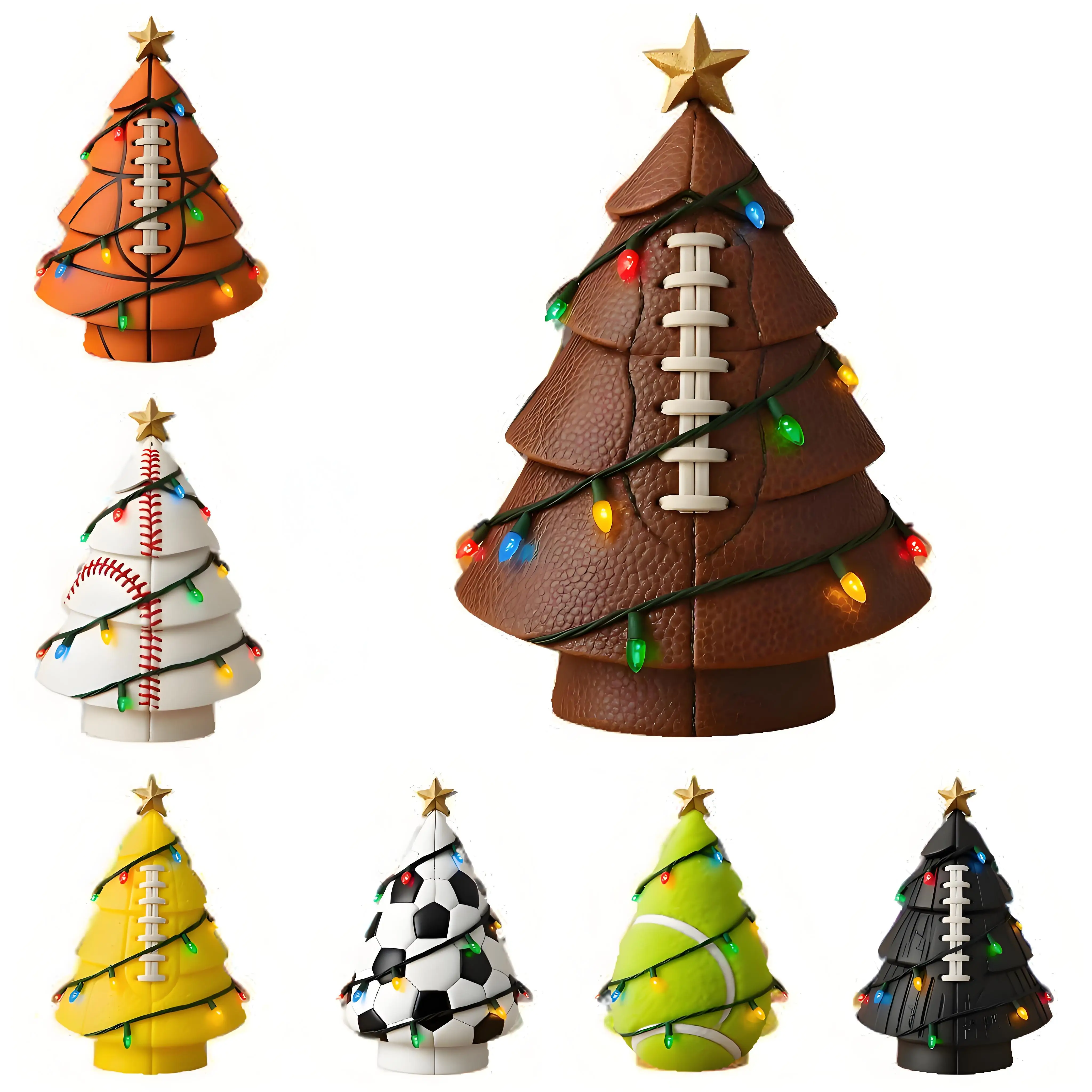 Football Christmas Tree Decor Holy Ornaments Gift Table Ornament 2026 Cup World Peripheral Gift Creative Football Home Ornaments