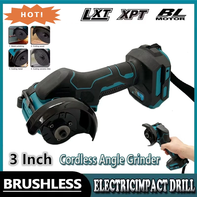 

Fit Makita Cordless Angle Grinder 3 Inch Angle Grinder Cordless 3 Inch Electirc CUT OFF Tool Cutting Circular Saw Power Tool