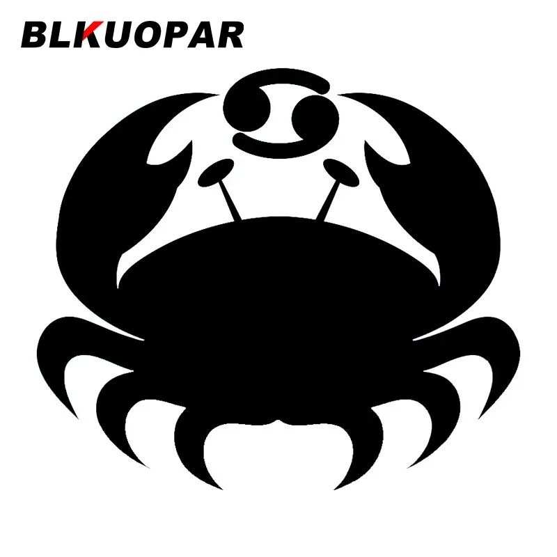 BLKUOPAR for Witchcraft Card with Astrology Cancer Zodiac Sign Car Stickers Laser Cartoon Decals Holography Windshield Decor