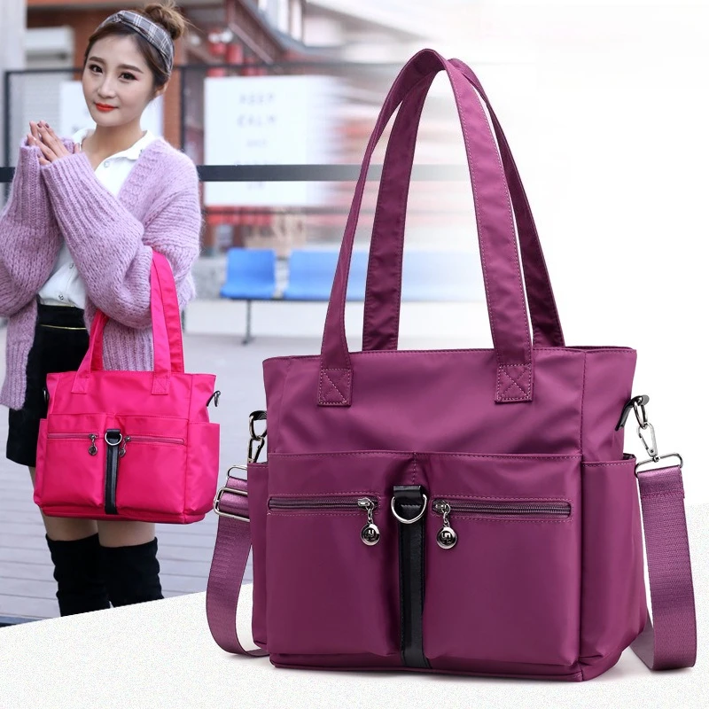 

Women's Minimalist Nylon Shoulder Bag-Large Capacity Waterproof Crossbody Tote for Outdoor Travel, Versatile Fashionable Handbag